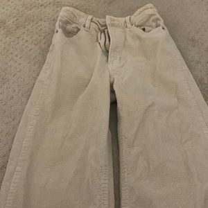 h&m corduroy tan wide leg pants